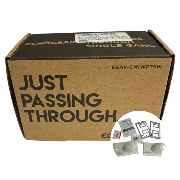 Echogear in Wall Cable Hider for Wall Mount TV - Single Gang Pass Through 2/BOX - Picture 1 of 6